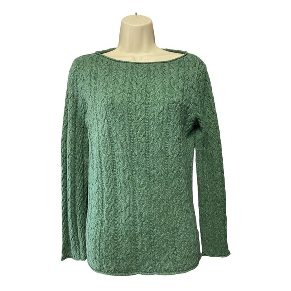 Lauren Ralph Lauren Sweaters - Lauren Ralph Lauren Sweater Womens Size Large Cable Knit Green L/S Cotton Winter